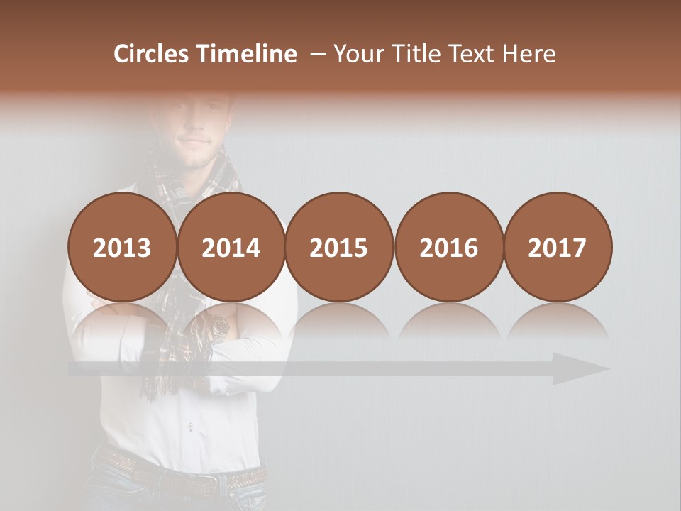 Pensive Attractive Masculine PowerPoint Template