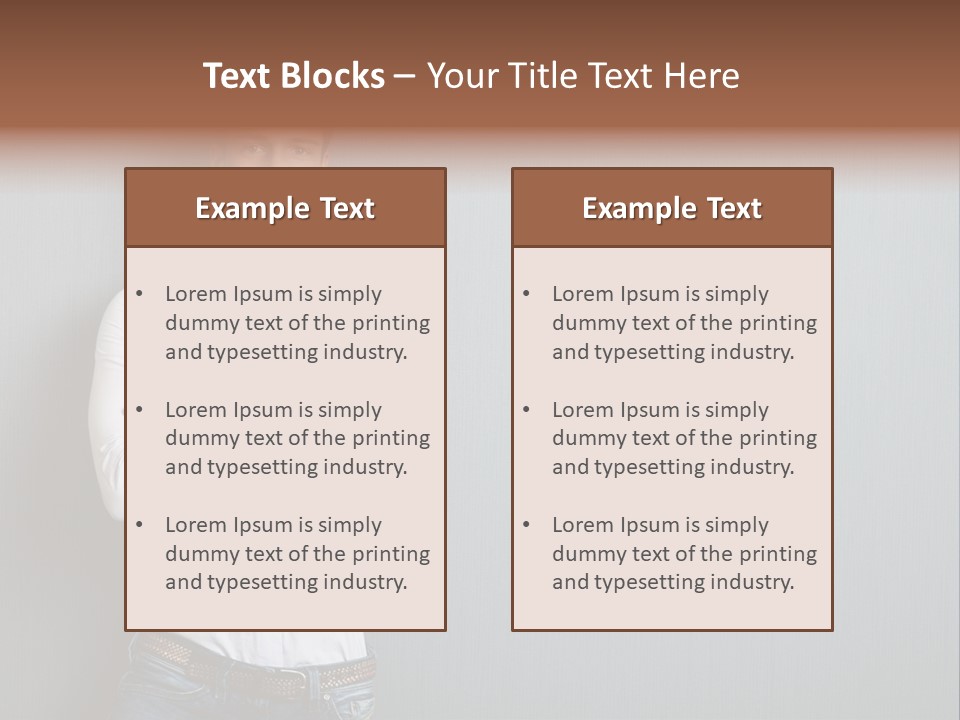 Pensive Attractive Masculine PowerPoint Template