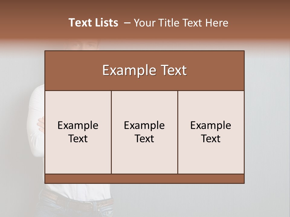 Pensive Attractive Masculine PowerPoint Template