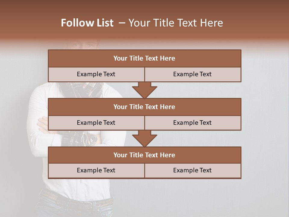 Pensive Attractive Masculine PowerPoint Template
