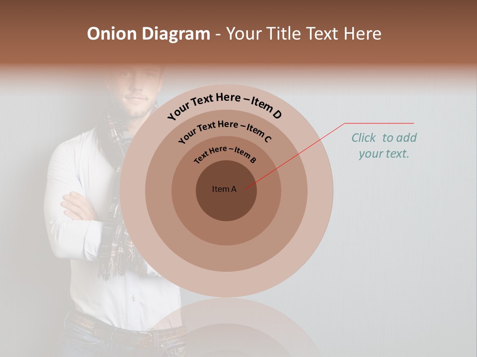 Pensive Attractive Masculine PowerPoint Template