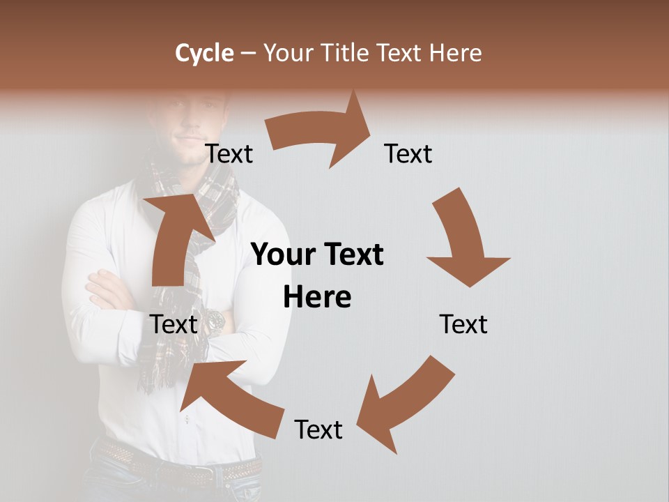 Pensive Attractive Masculine PowerPoint Template