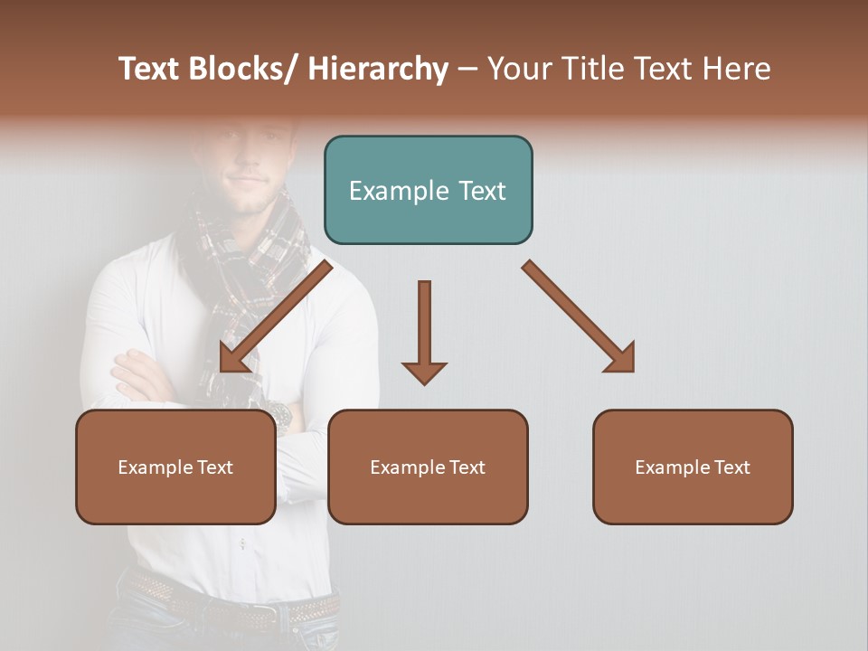 Pensive Attractive Masculine PowerPoint Template