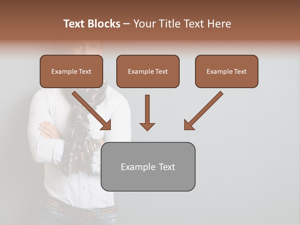 Pensive Attractive Masculine PowerPoint Template