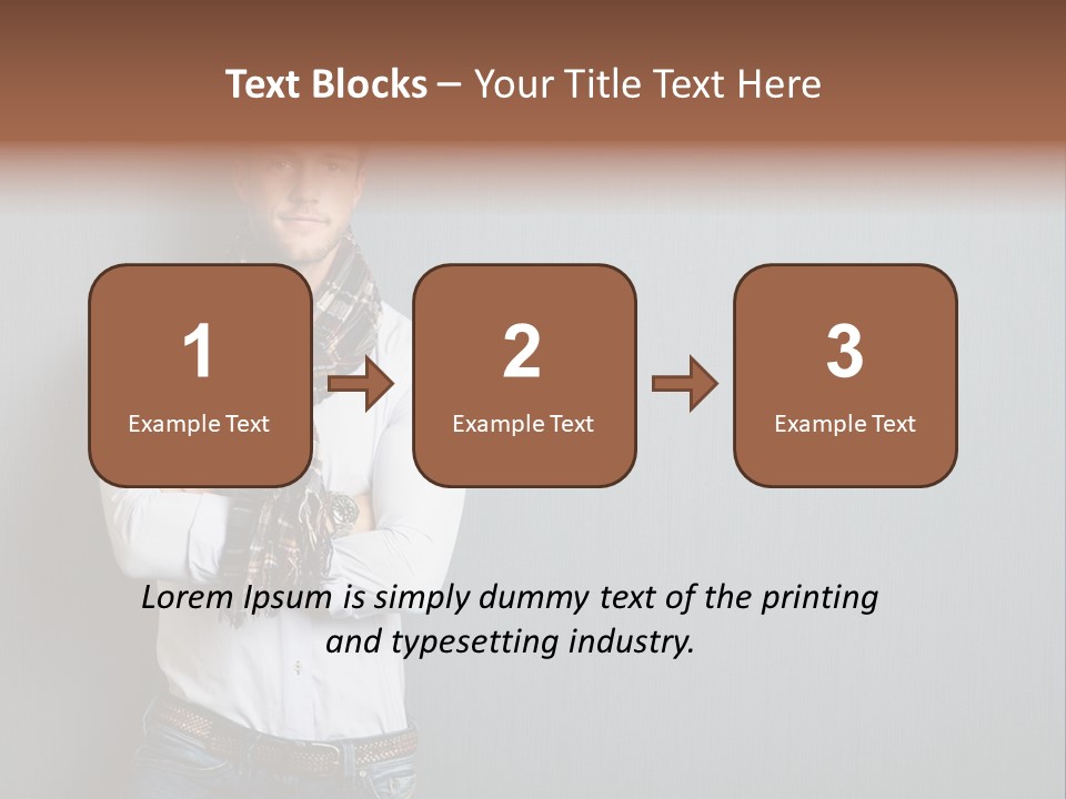 Pensive Attractive Masculine PowerPoint Template