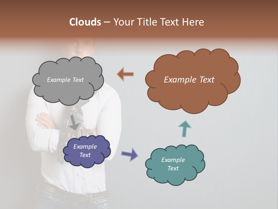 Pensive Attractive Masculine PowerPoint Template