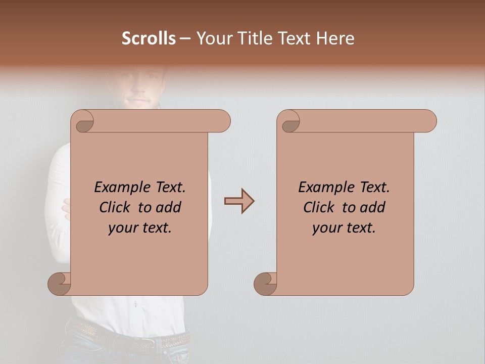 Pensive Attractive Masculine PowerPoint Template