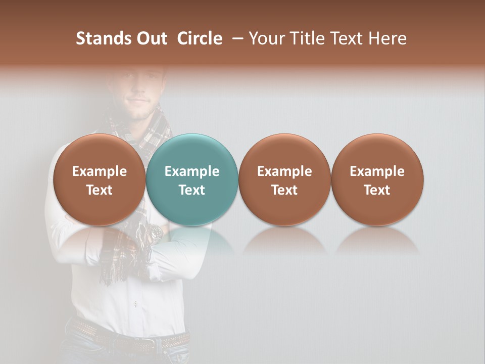 Pensive Attractive Masculine PowerPoint Template