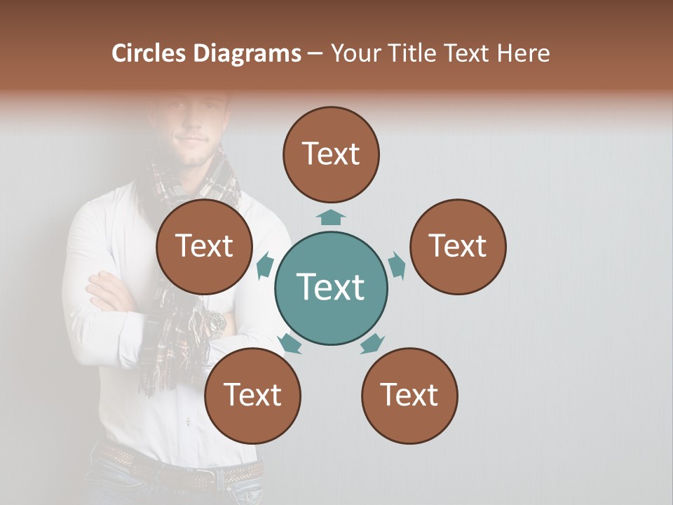 Pensive Attractive Masculine PowerPoint Template