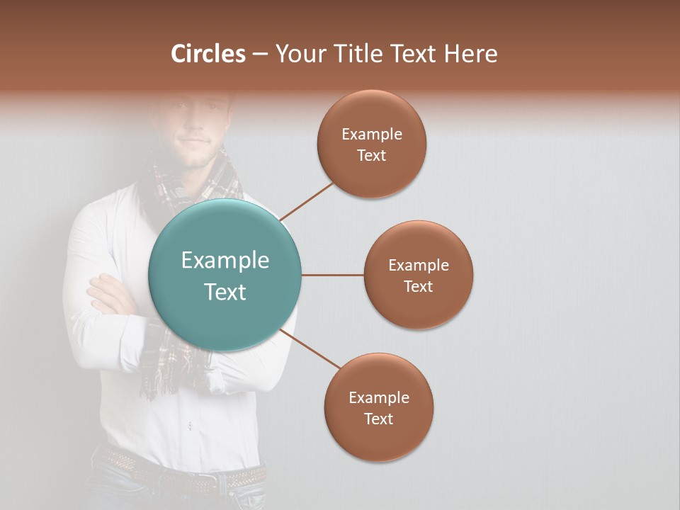 Pensive Attractive Masculine PowerPoint Template