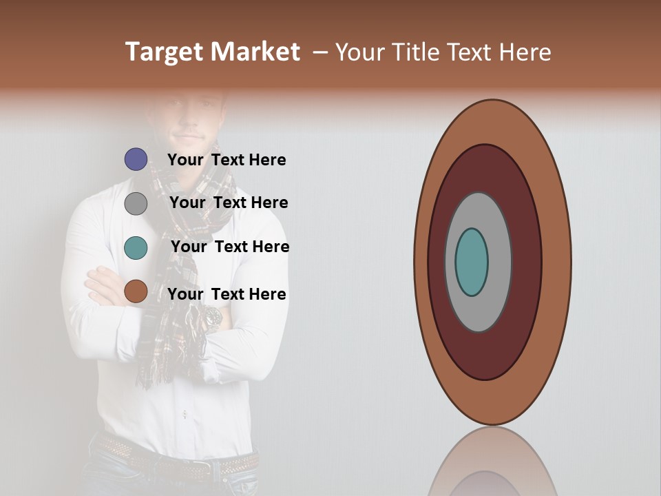 Pensive Attractive Masculine PowerPoint Template