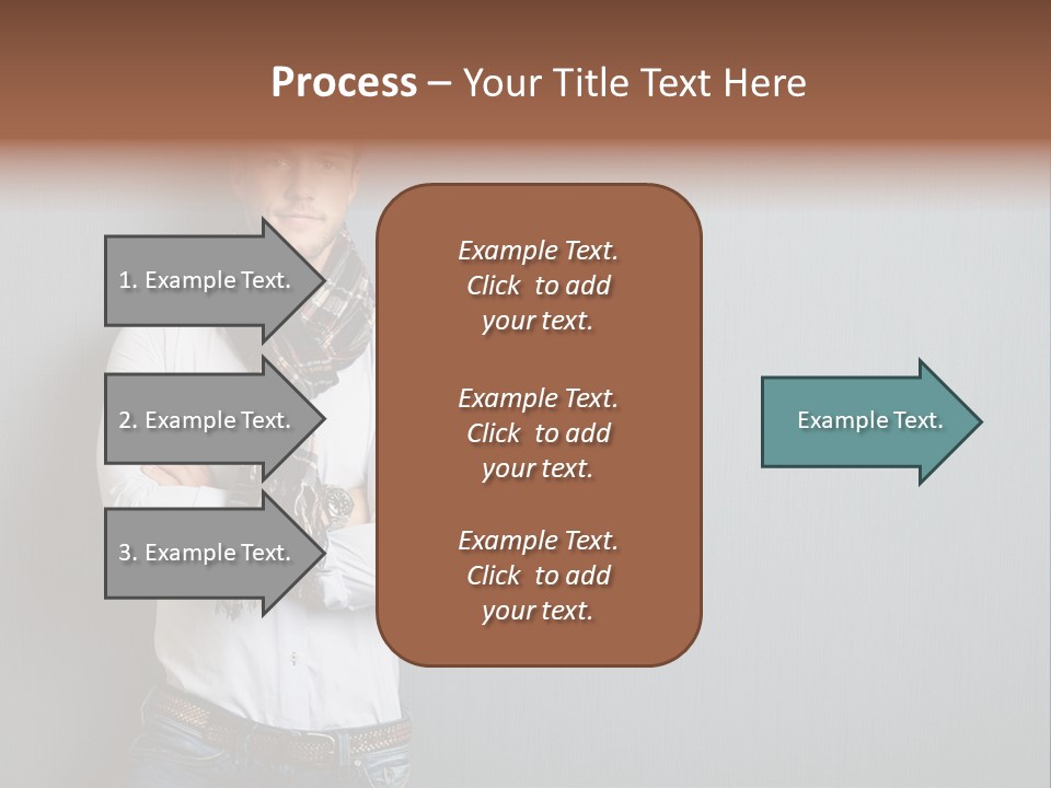 Pensive Attractive Masculine PowerPoint Template