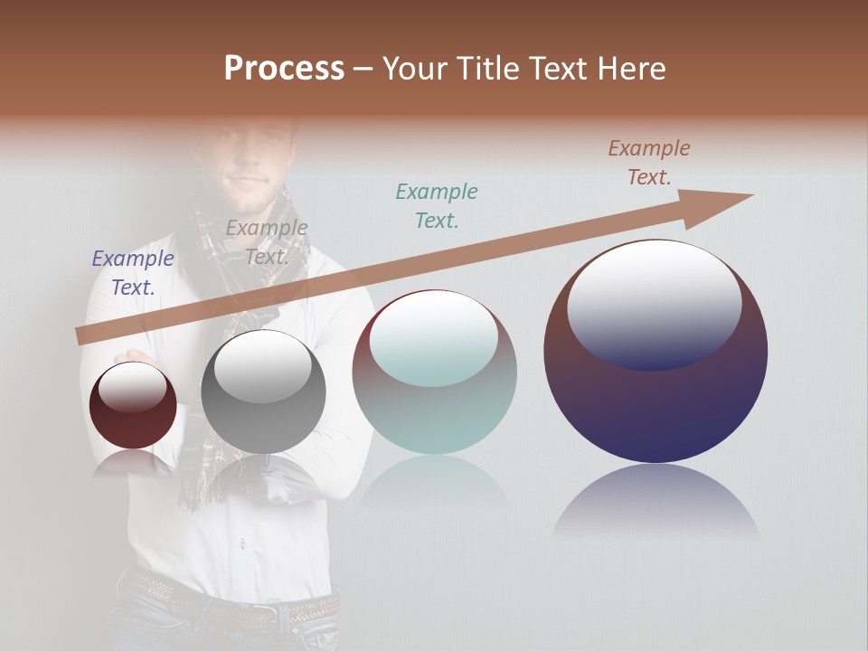 Pensive Attractive Masculine PowerPoint Template