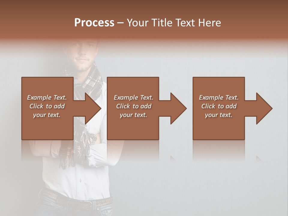 Pensive Attractive Masculine PowerPoint Template