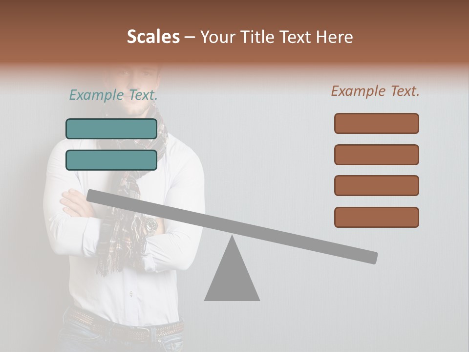 Pensive Attractive Masculine PowerPoint Template