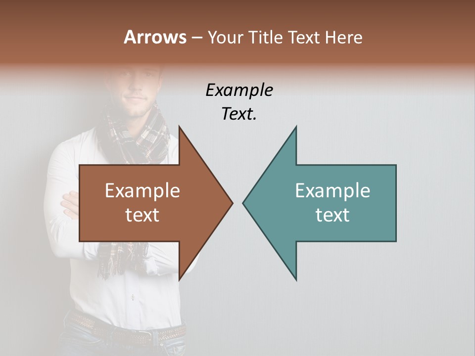 Pensive Attractive Masculine PowerPoint Template
