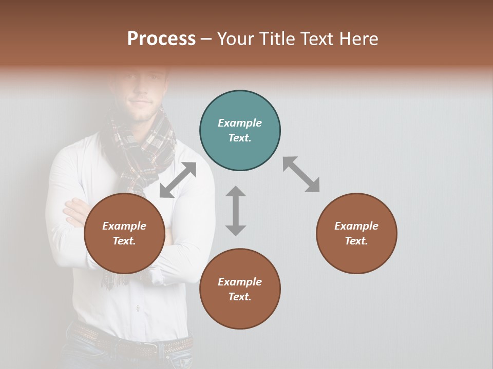 Pensive Attractive Masculine PowerPoint Template