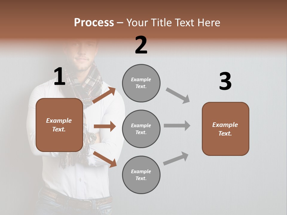 Pensive Attractive Masculine PowerPoint Template