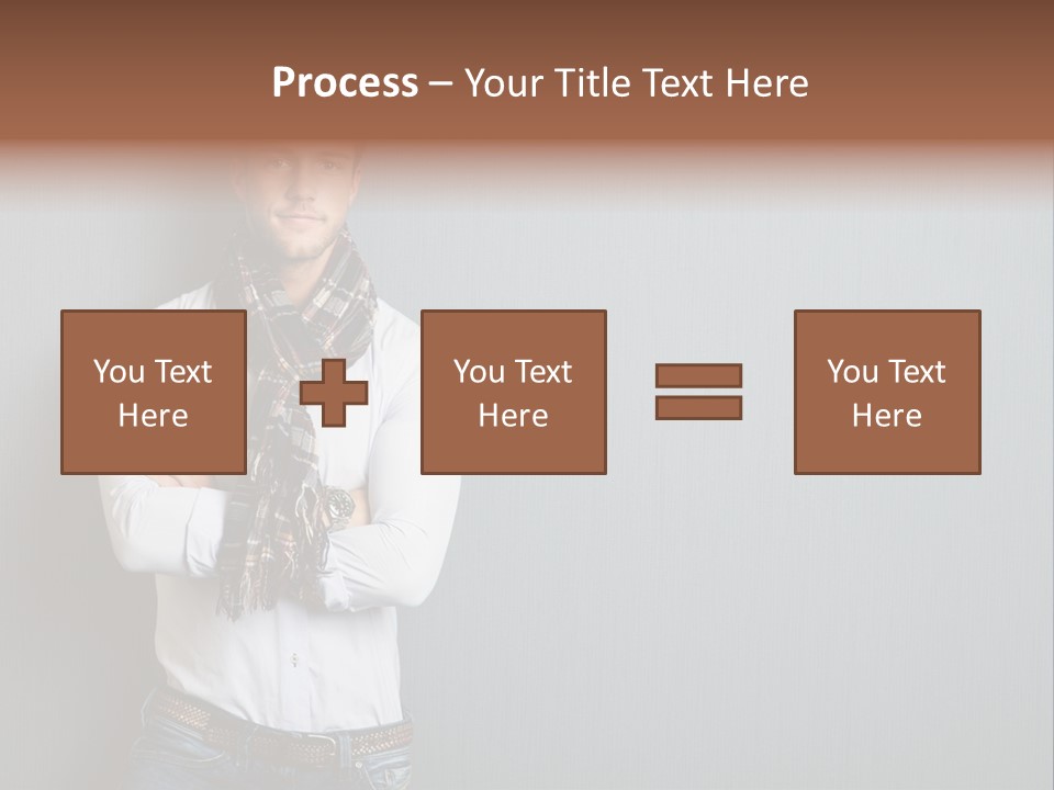 Pensive Attractive Masculine PowerPoint Template