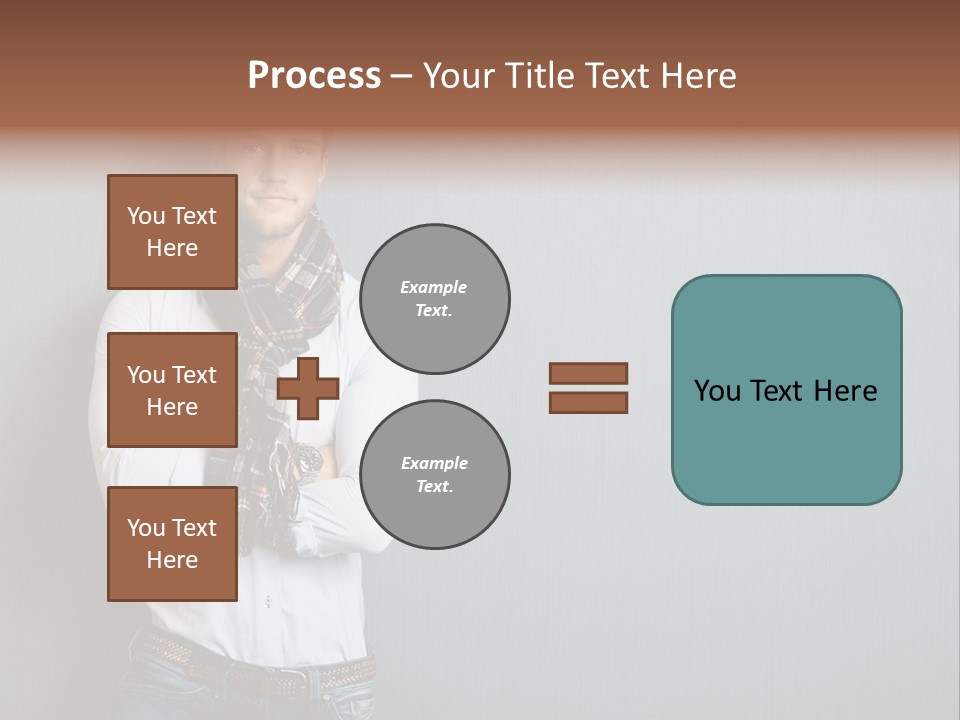 Pensive Attractive Masculine PowerPoint Template