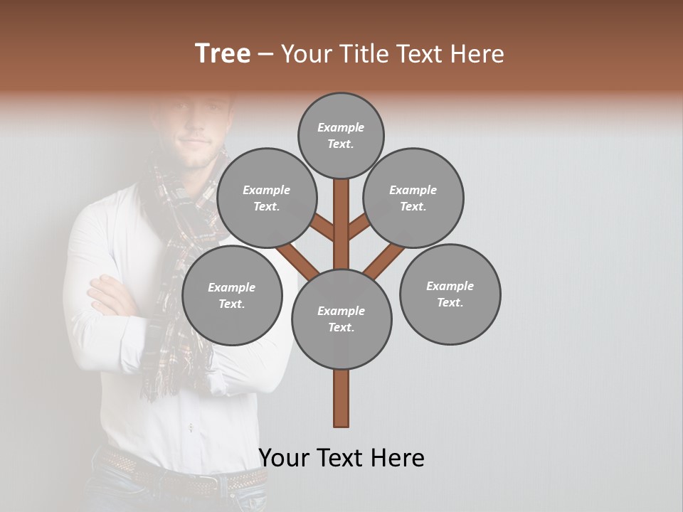 Pensive Attractive Masculine PowerPoint Template