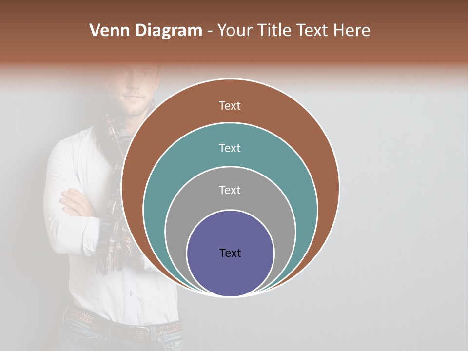 Pensive Attractive Masculine PowerPoint Template
