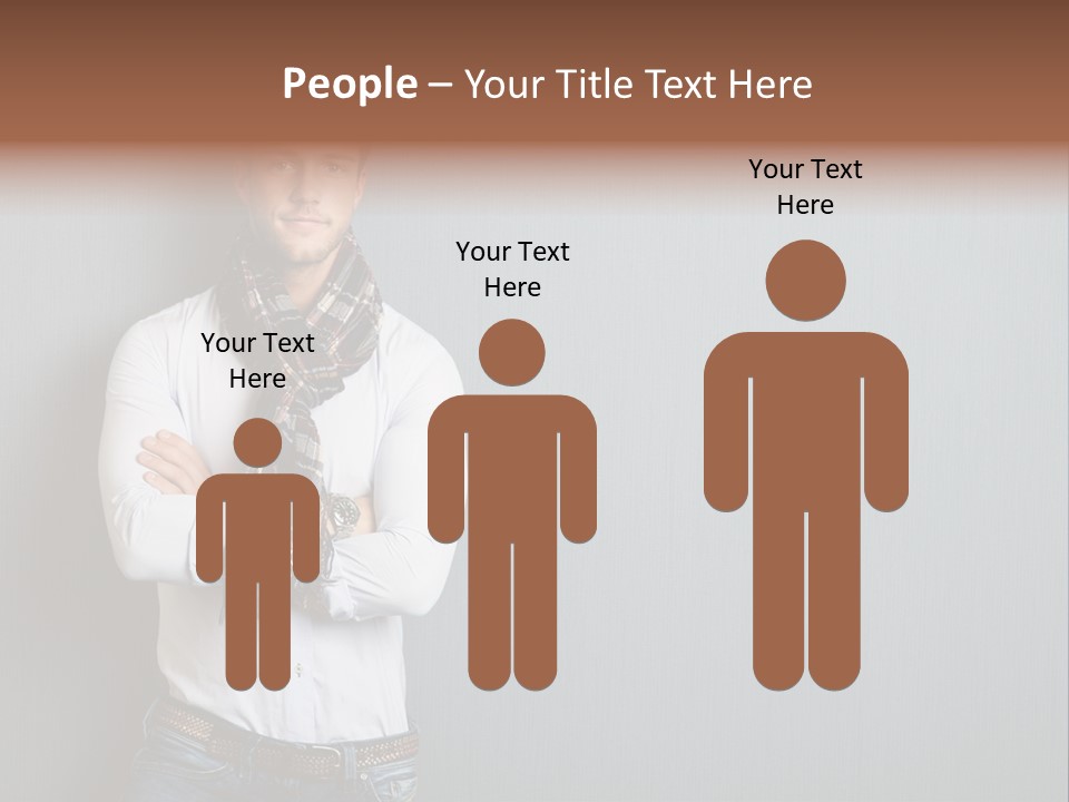 Pensive Attractive Masculine PowerPoint Template