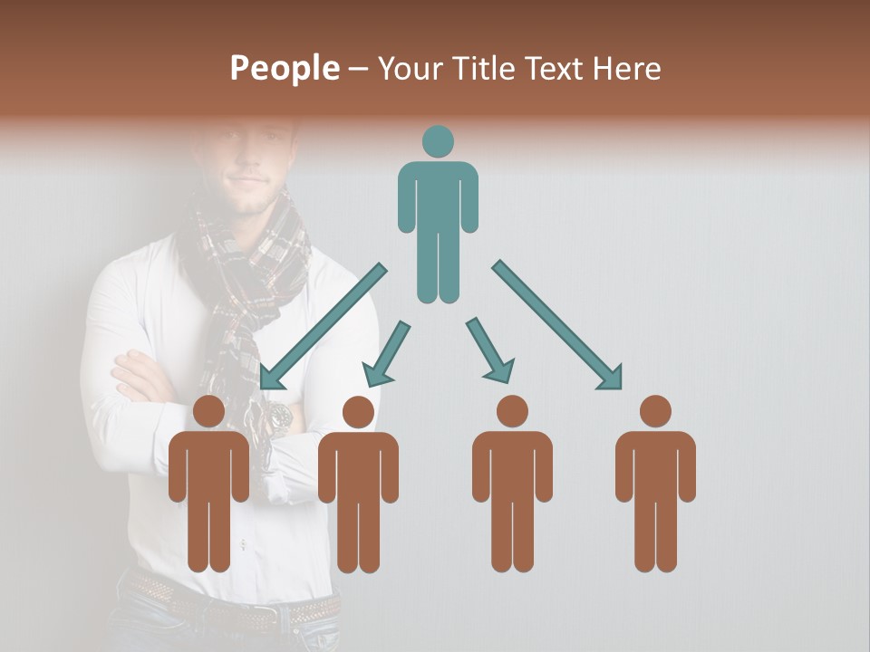 Pensive Attractive Masculine PowerPoint Template