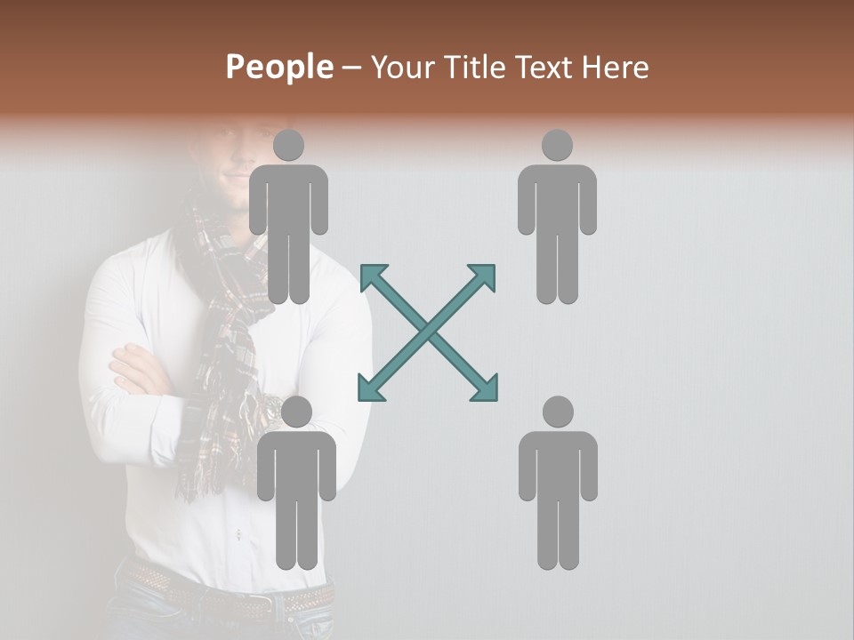 Pensive Attractive Masculine PowerPoint Template