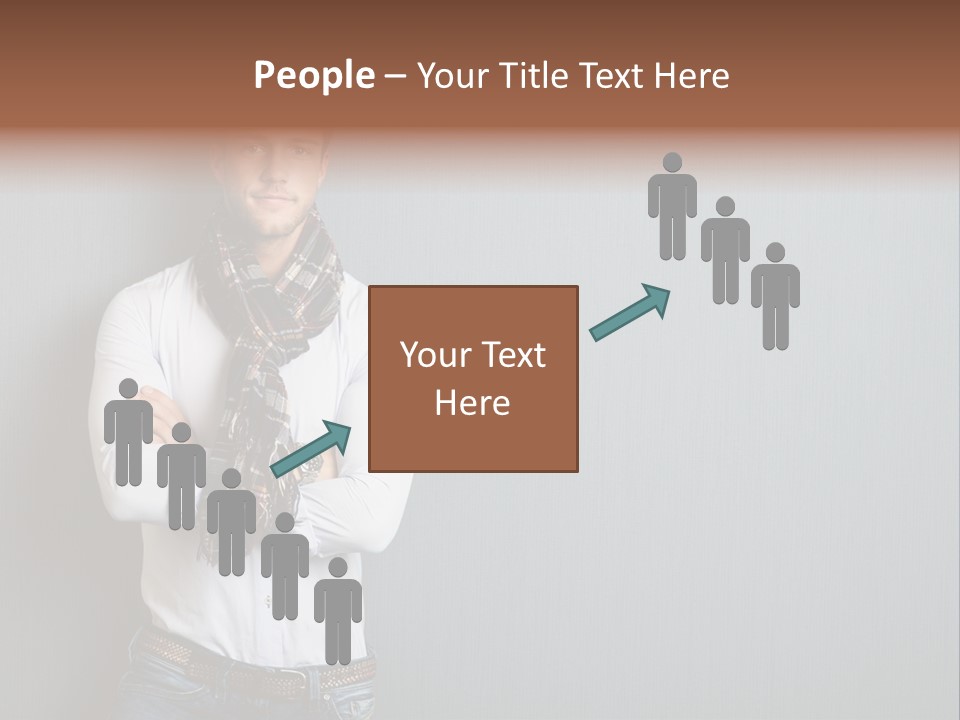 Pensive Attractive Masculine PowerPoint Template