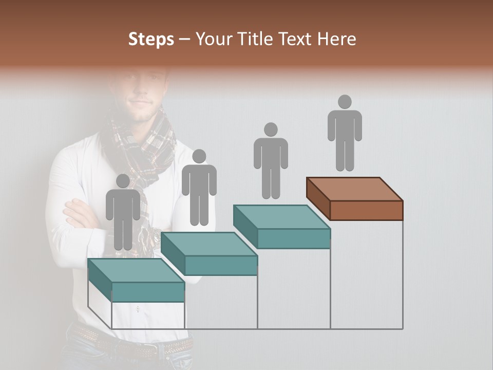 Pensive Attractive Masculine PowerPoint Template