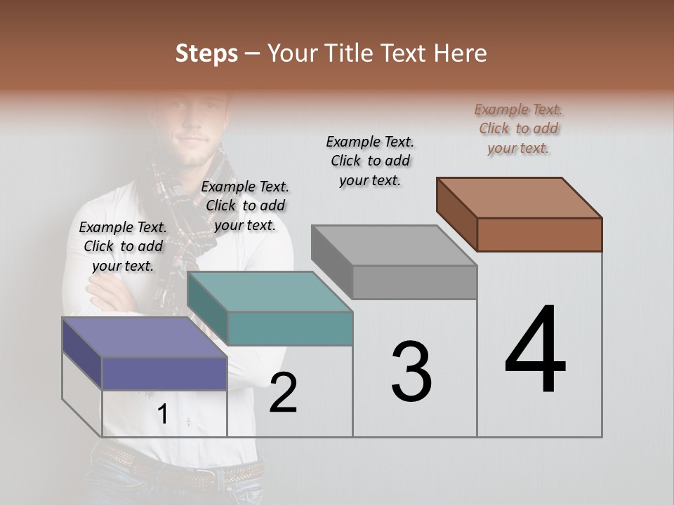 Pensive Attractive Masculine PowerPoint Template