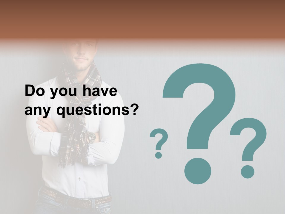 Pensive Attractive Masculine PowerPoint Template