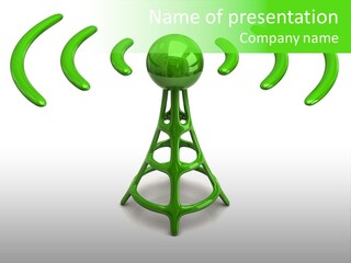 Air Broadcast Tower PowerPoint Template