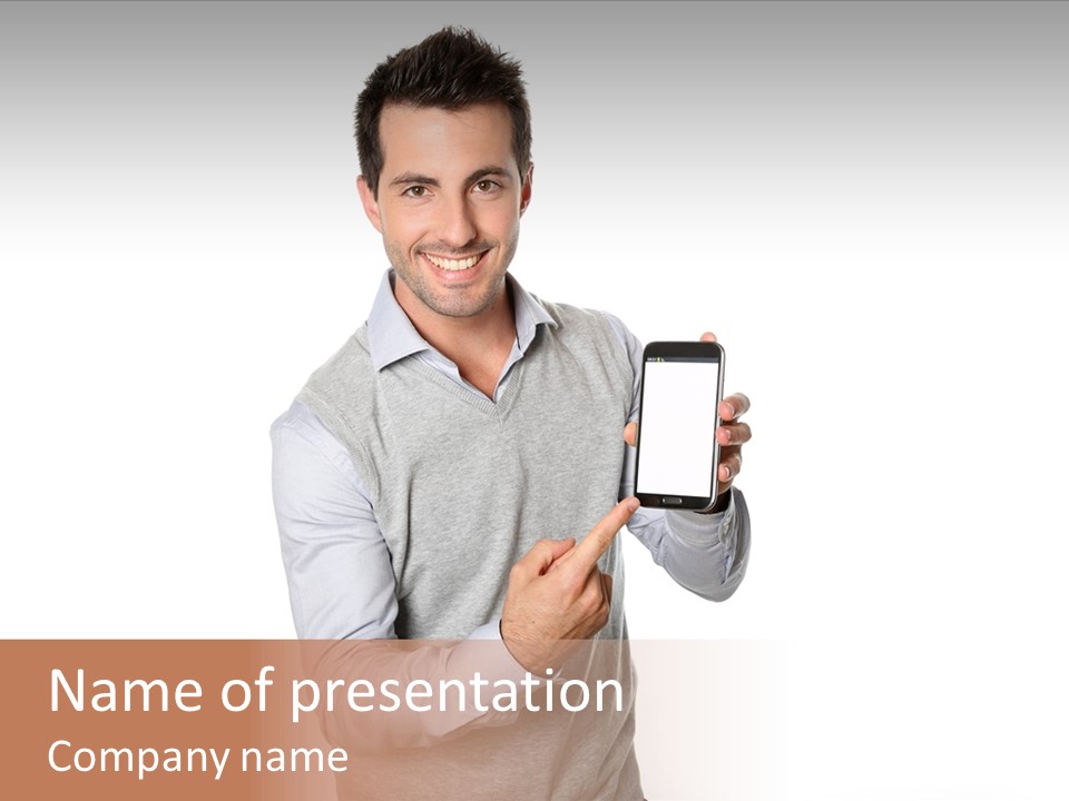 Presenting Telephone People PowerPoint Template