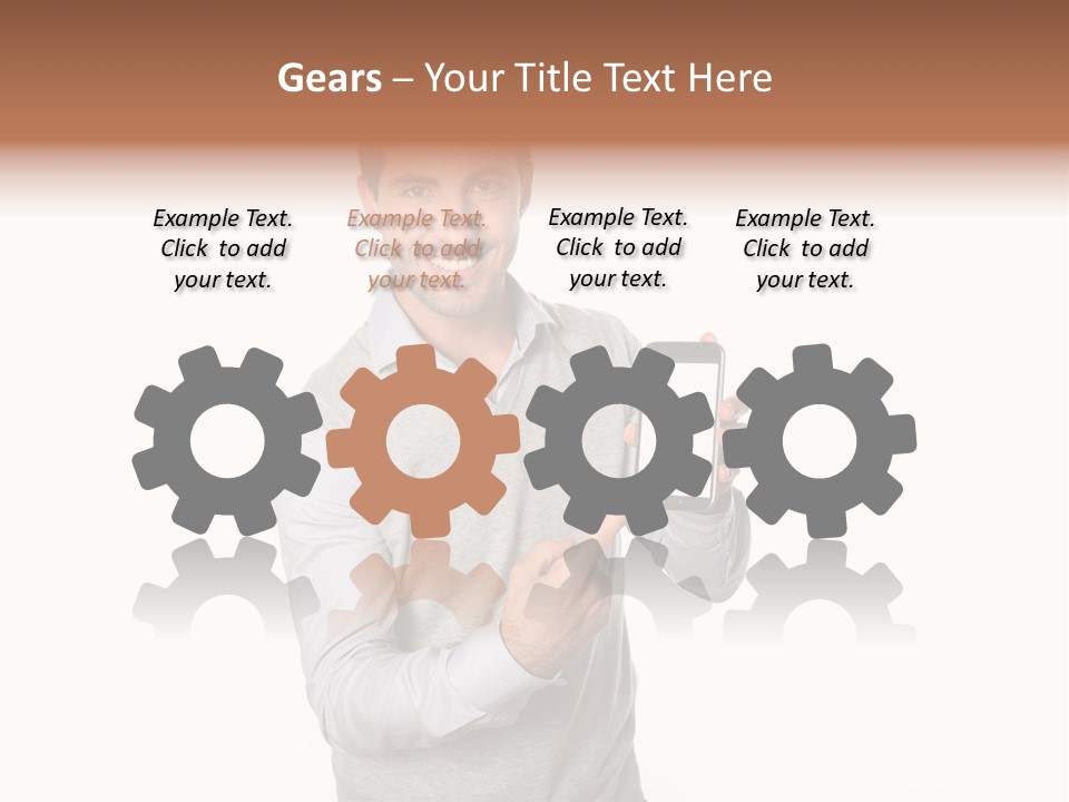 Presenting Telephone People PowerPoint Template