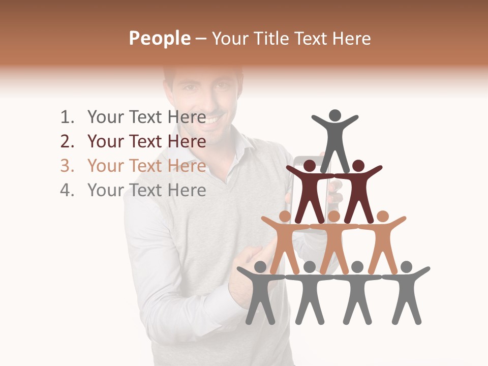 Presenting Telephone People PowerPoint Template