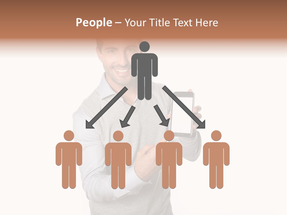 Presenting Telephone People PowerPoint Template