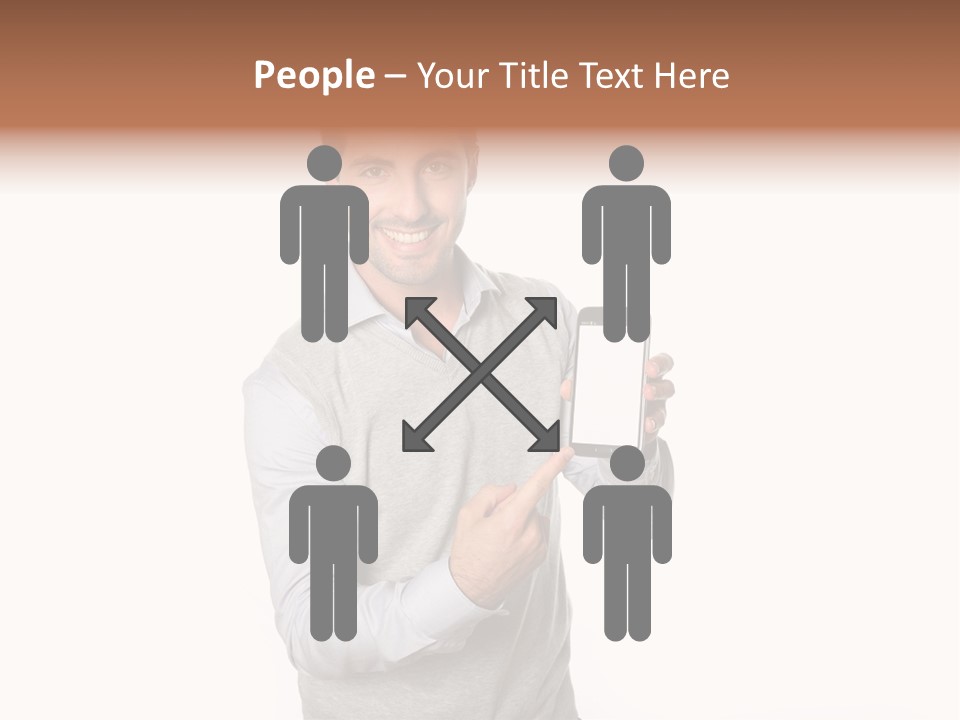 Presenting Telephone People PowerPoint Template