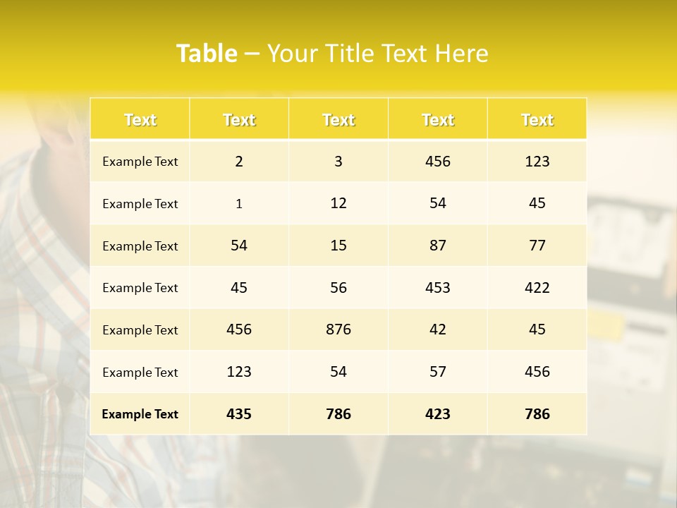A Man Is Holding A Screw In Front Of A Circuit Board PowerPoint Template