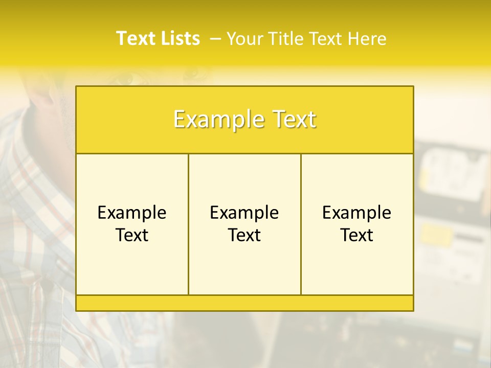 A Man Is Holding A Screw In Front Of A Circuit Board PowerPoint Template