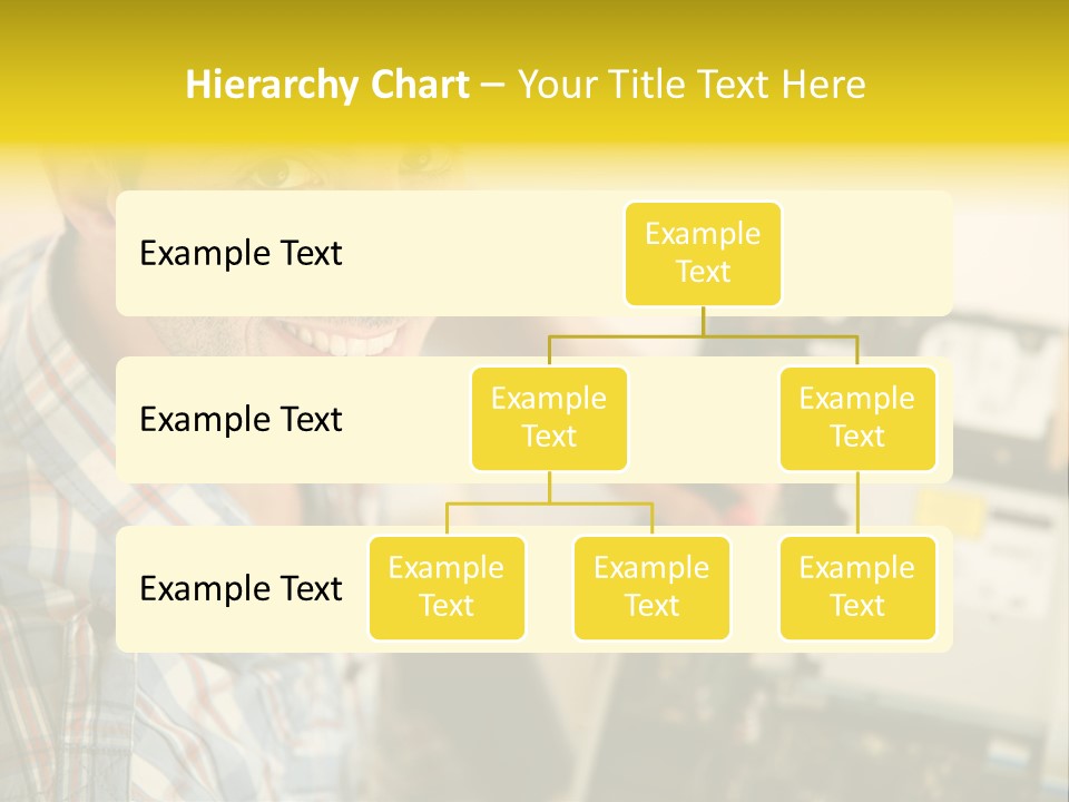A Man Is Holding A Screw In Front Of A Circuit Board PowerPoint Template