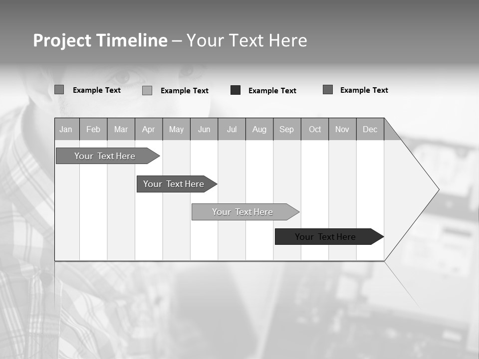 A Man Is Holding A Laptop Computer In His Hands PowerPoint Template