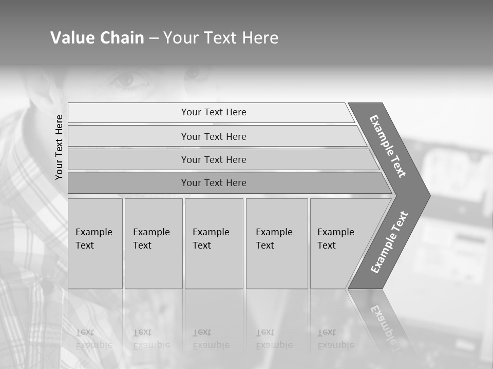 A Man Is Holding A Laptop Computer In His Hands PowerPoint Template