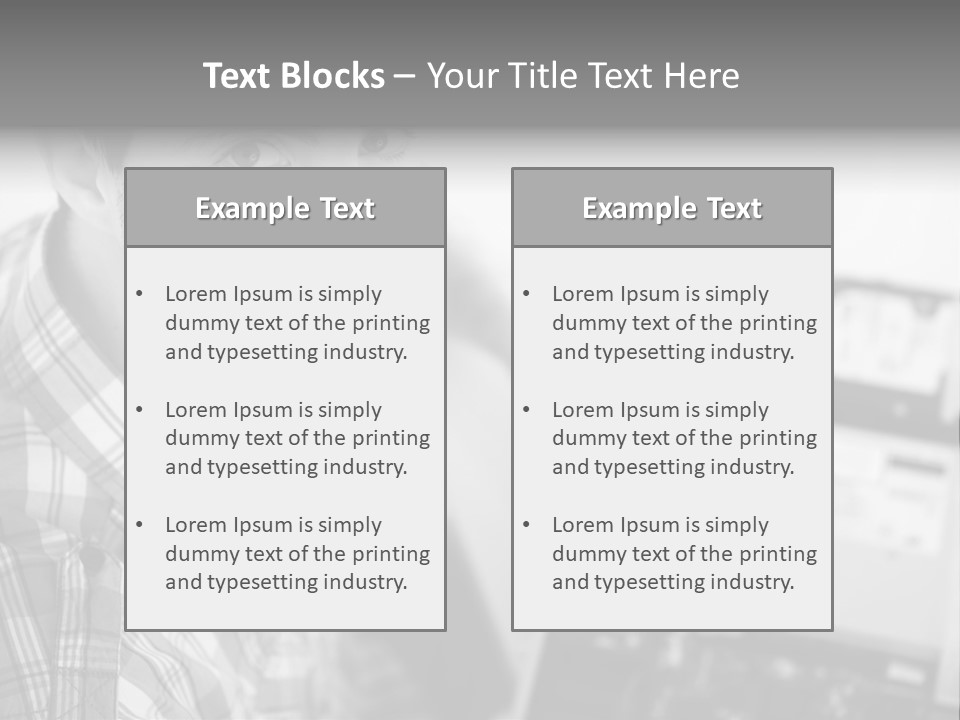 A Man Is Holding A Laptop Computer In His Hands PowerPoint Template
