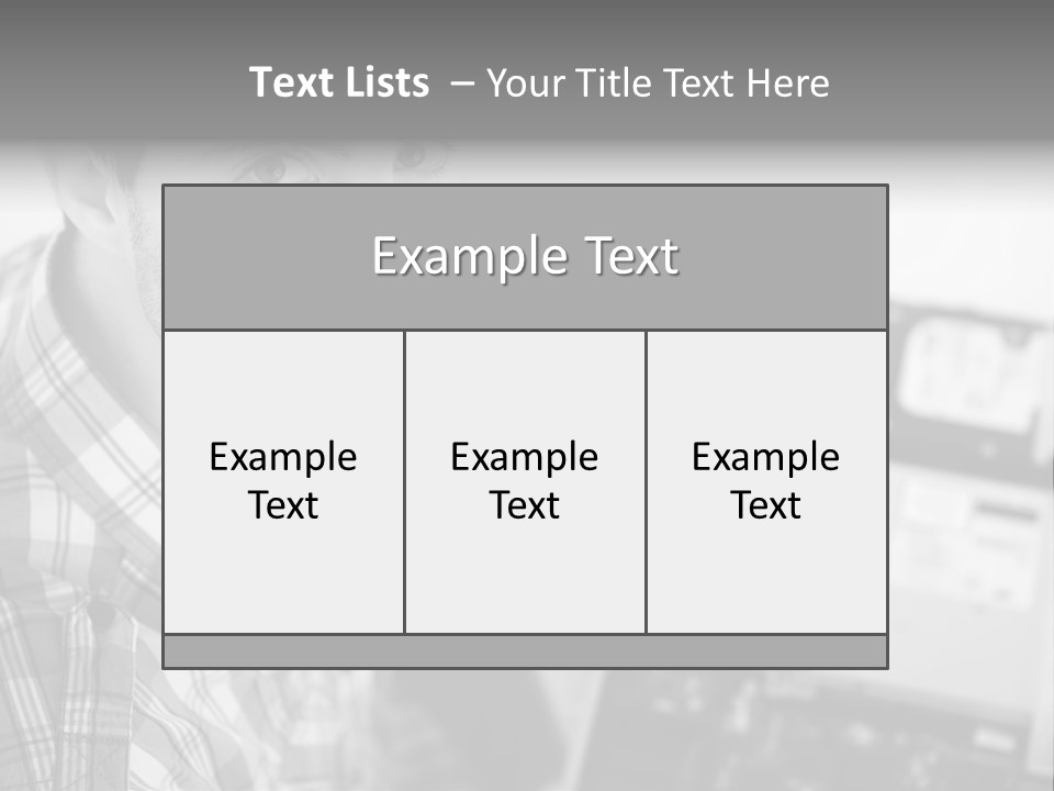A Man Is Holding A Laptop Computer In His Hands PowerPoint Template