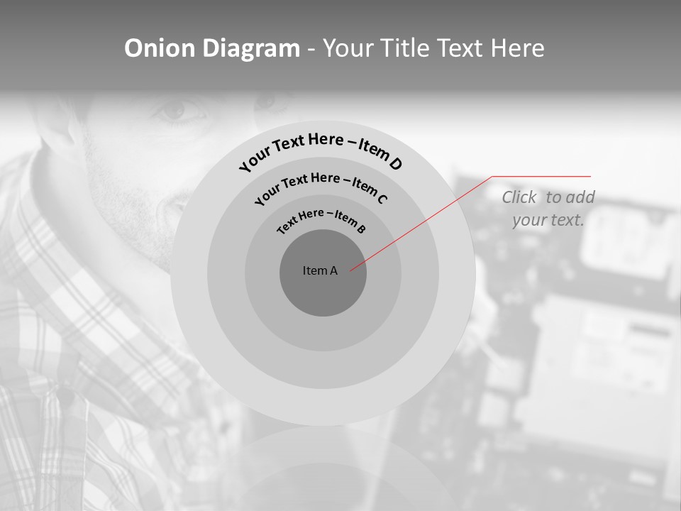 A Man Is Holding A Laptop Computer In His Hands PowerPoint Template