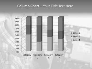 A Man Is Holding A Laptop Computer In His Hands PowerPoint Template