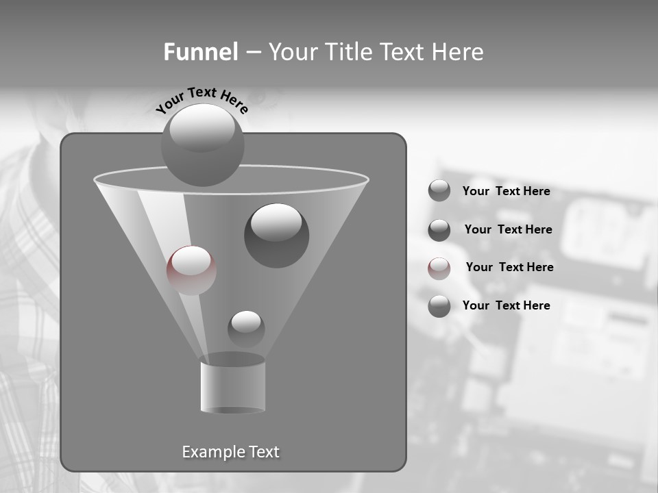 A Man Is Holding A Laptop Computer In His Hands PowerPoint Template