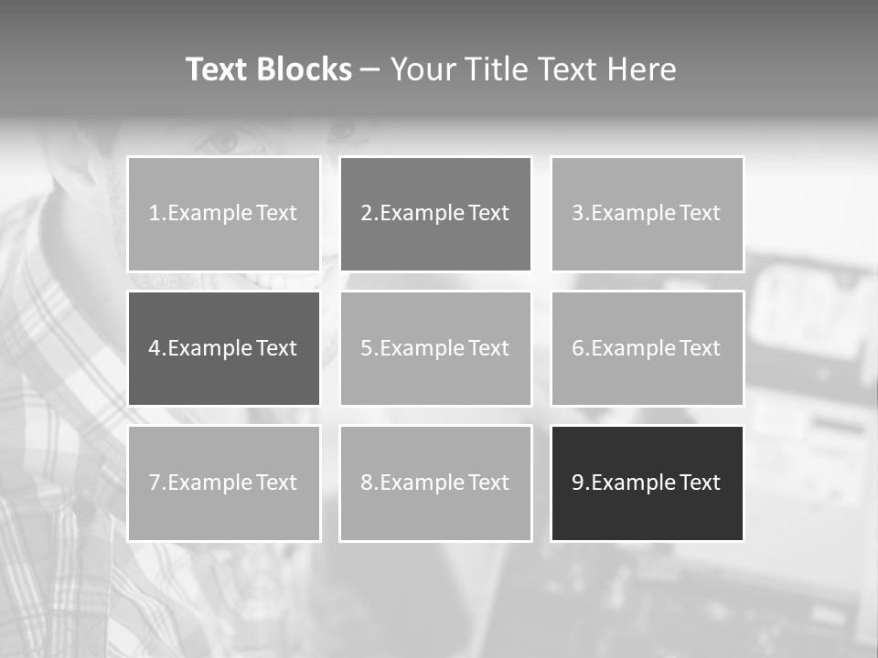 A Man Is Holding A Laptop Computer In His Hands PowerPoint Template